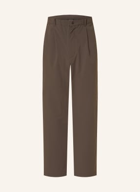 Goldwin Kalhoty One Tuck Tapered Light Regular Fit hnědá