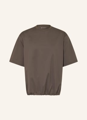 Goldwin Tričko High Gauge Shirring hnědá