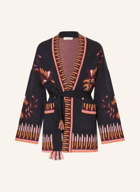Ivi Collection Pletený Obal tmavě modrá / růžová / oranžová