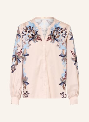 Ivi Collection Blůza krémová / světle růžová / tmavě modrá