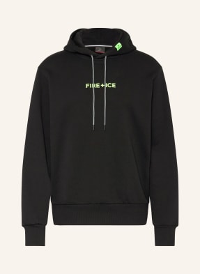 Fire Ice Mikina S Kapucí Covell černá / neonově zelená