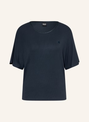 Boss Schlafshirt Shiny blau