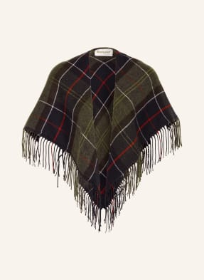 Barbour Plášť tmavě zelená / červená / černá