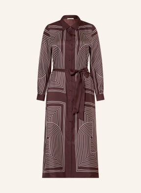 Lilienfels Hemdblusenkleid Aus Seide braun