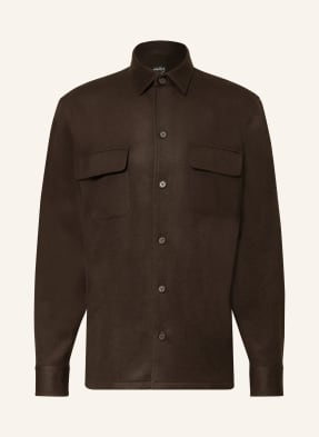 Van Laack Overshirt Vl-Reydin-K tmavě hnědá
