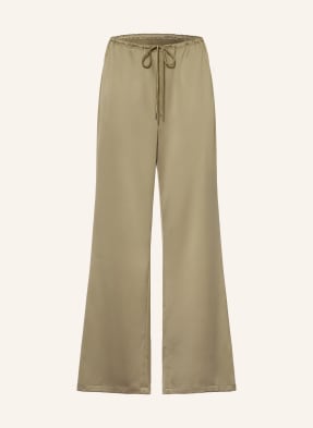 Juvia Marlenehose Florens Aus Satin gruen