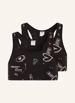 Sanetta 2er-Pack Bustiers schwarz