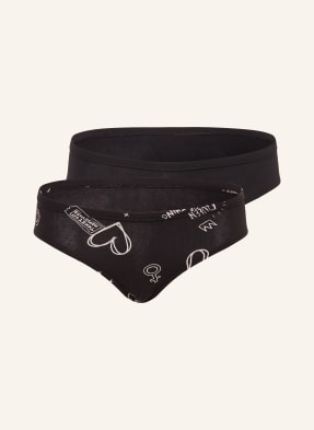Sanetta 2er-Pack Slips schwarz
