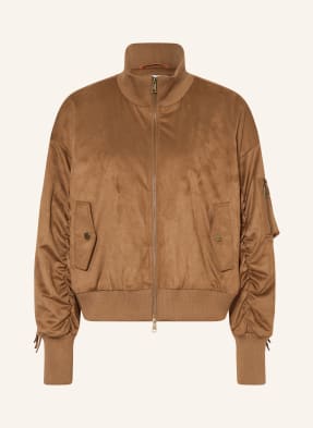 Bombers Original Bunda V Koženém Vzhledu hnědá