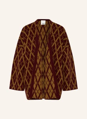 Allude Pletený Svetr S Kašmírem velbloudí / tmavě červená