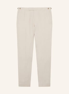 Reiss Lněné Kalhoty Atlantic, Střih Slim Fit béžová