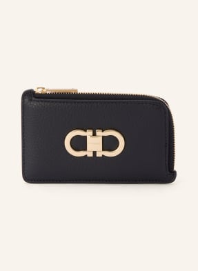 Ferragamo Kartenetui Double Gancio schwarz
