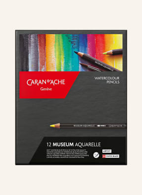 Caran D'ache Sada 12 Akvarelových Pastelek Museum Aquarelle černá