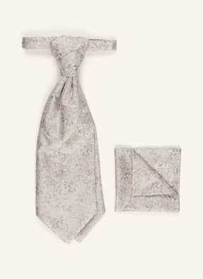 Wilvorst Sada: Plastron A Kapesník béžová / režná / šedá