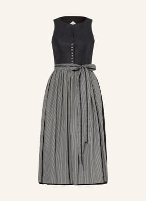 Waldorff Dirndl Alba Z Lnu černá / šedá