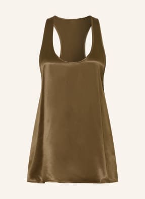 Arket Saténový Top Base Sporty khaki