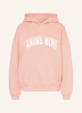 Anine Bing Mikina S Kapucí Harvey světle červená / bílá