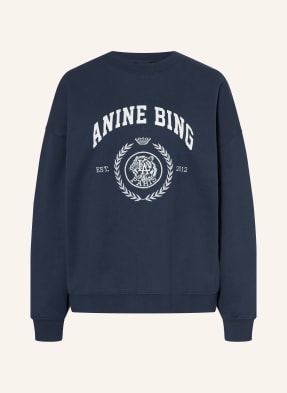 Anine Bing Mikina Miles tmavě modrá / bílá