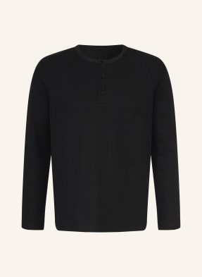 Arket Tričko S Výstřihem Henley černá