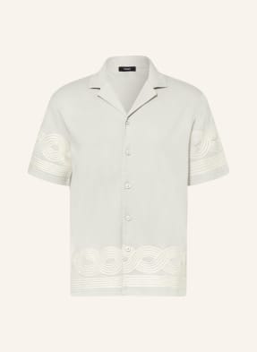 Reiss Košile S Krátkým Rukávem Arden Comfort Fit světle zelená / bílá