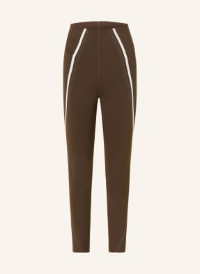 Lululemon Legíny Glow Up Shr 25in tmavě hnědá / bílá