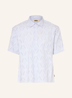 Woodbird Košile S Krátkým Rukávem Comfort Fit modrá / bílá