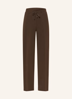 Opus Pants Kalhoty S Manžetami Macie tmavě hnědá