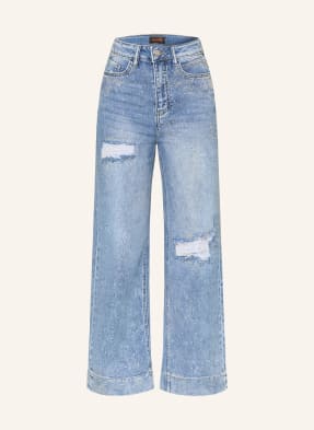 Miss Goodlife Flared Jeans Mit Schmucksteinen blau