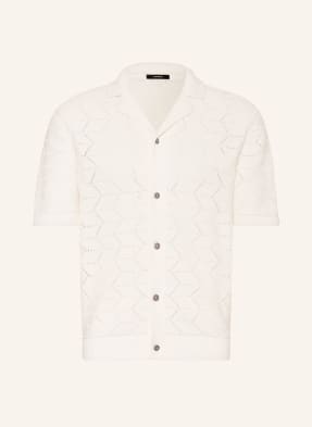Reiss Pletená Košile Dalkeith Regular Fit bílá