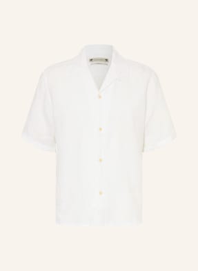 Allsaints Resorthemd Sepal Boxy Fit Aus Leinen weiss