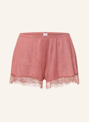 Mey Spací Šortky Série Pure Shine Lace starorůžová