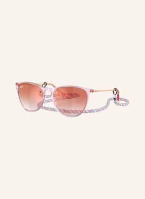 Ray-Ban Sluneční Brýle rj9060s průhledná fialová / čirý přechod do červené zrcadlová červená