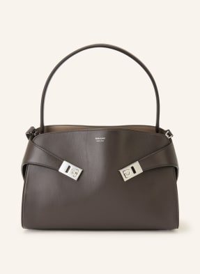 Ferragamo Schultertasche Hug braun
