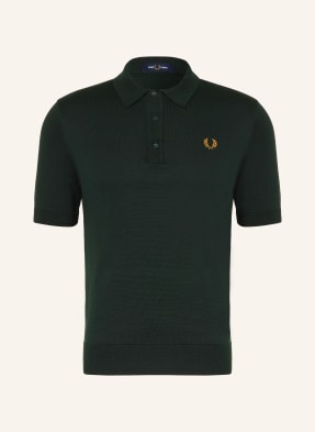 Fred Perry Úpletová Polokošile tmavě zelená