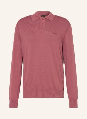 Boss Strick-Poloshirt Asac rot