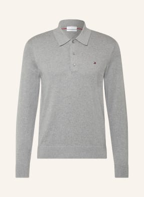 Tommy Hilfiger Strick-Poloshirt grau