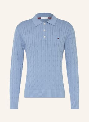 Tommy Hilfiger Úpletová Polokošile tmavě modrá