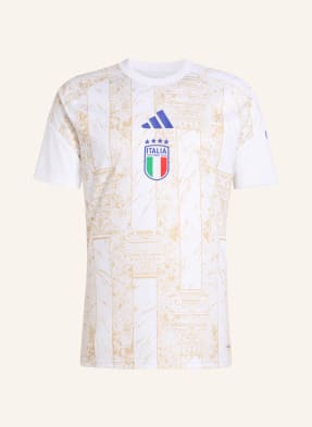 Adidas Rozcvičovací Tričko Itálie Domácí 2026 bílá / zlatá