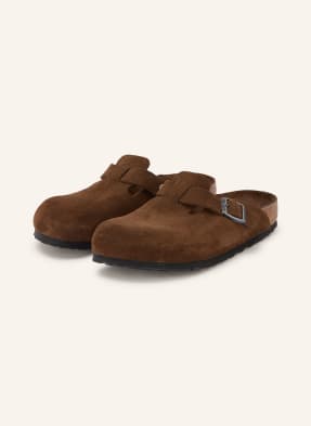 Birkenstock Pantofle Boston tmavě hnědá