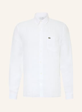 Lacoste Leinenhemd Regular Fit weiss