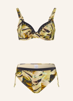 Charmline Bikiny S Kosticemi Desert Lines olivová / zelená / černá