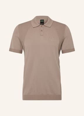 Boss Strick-Poloshirt Momentum Lite Regular Fit beige