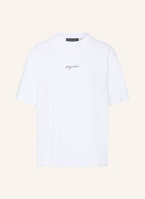 Pegador Oversized Tričko Comillas bílá / tmavě červená / tmavě žlutá