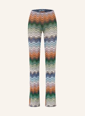 Missoni Pletené Kalhoty S Třpytivou Přízí zelená / oranžová / modrá