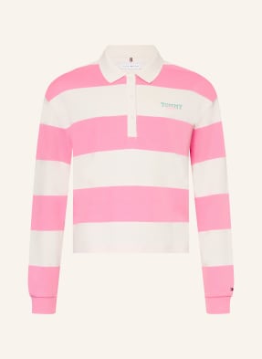 Tommy Hilfiger Rugbyové Tričko bílá / růžová