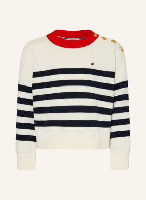 Tommy Hilfiger Svetr bílá / červená / tmavě modrá
