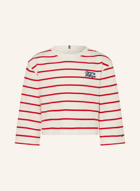 Tommy Hilfiger Tričko S Dlouhým Rukávem bílá / červená / tmavě modrá