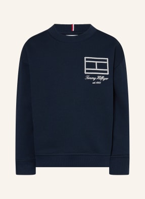 Tommy Hilfiger Mikina tmavě modrá / bílá