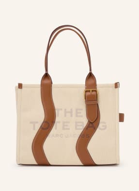 Marc Jacobs Shopper The Wavy Canvas Large Tote Bag beige