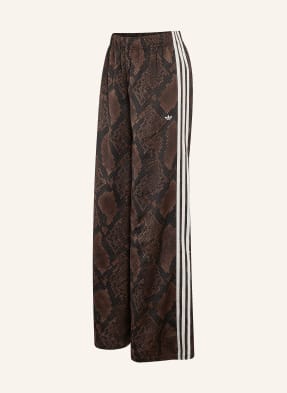 Adidas Originals Teplákové Kalhoty Firebird Ze Saténu tmavě hnědá / bílá